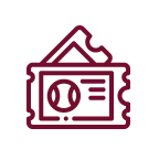 Ticket Icon Maroon